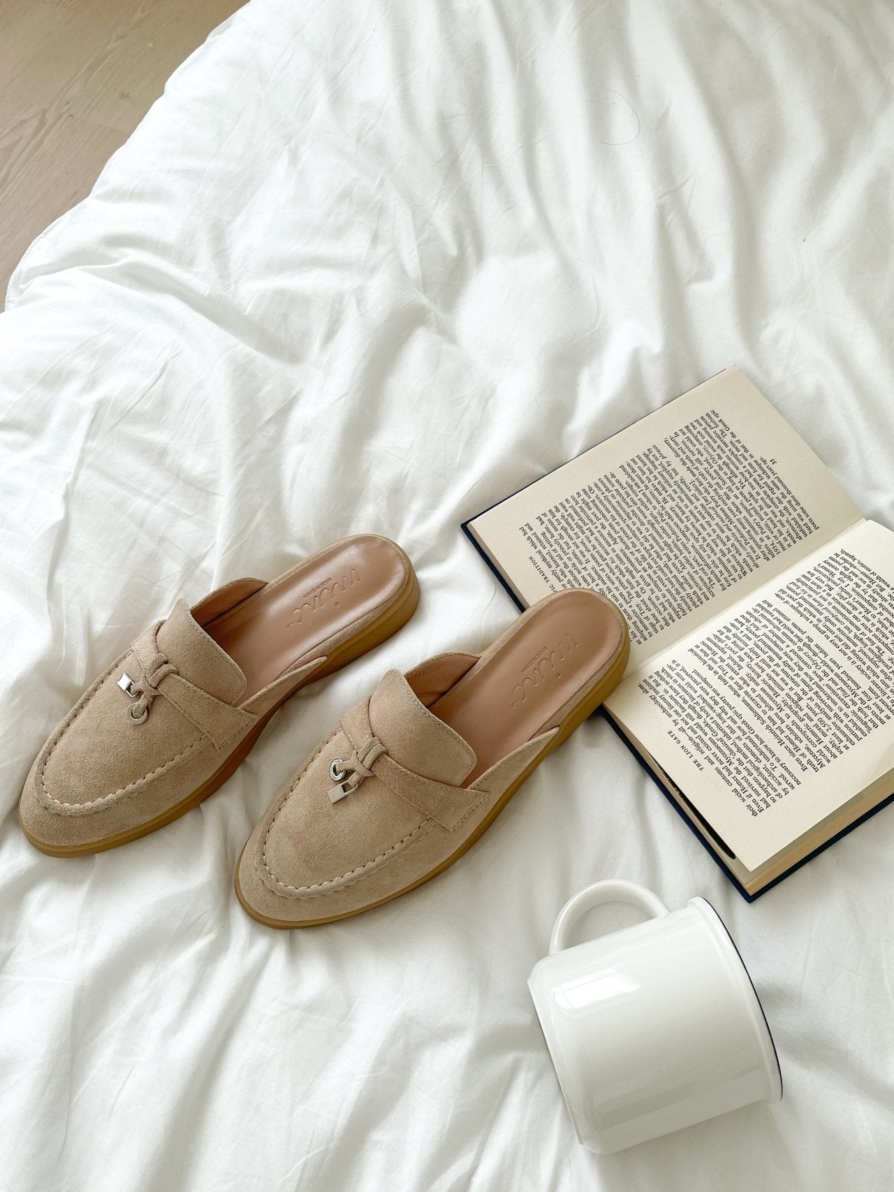 로로 스타일 천연 양가죽 블로퍼Loro-style Genuine Lambskin Comfort Bloafer