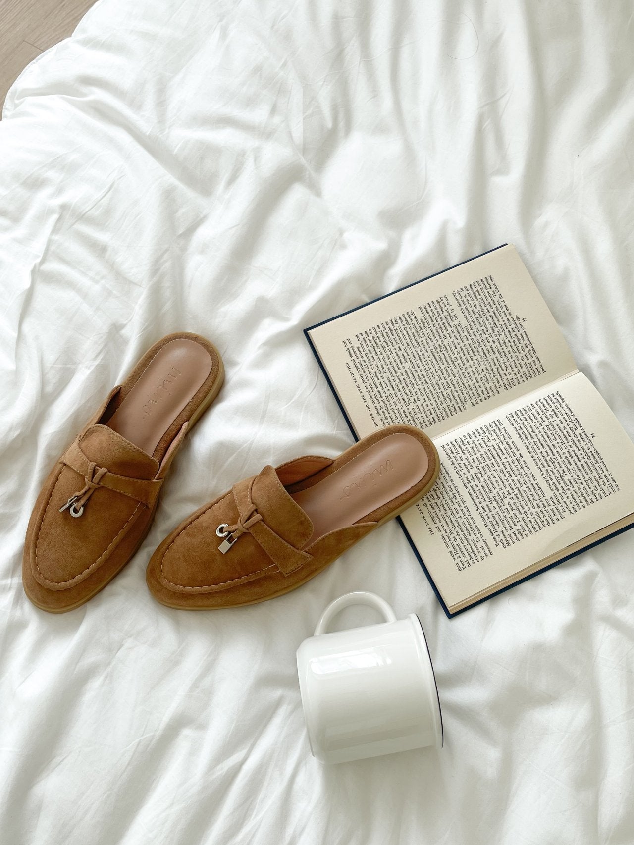 로로 스타일 천연 양가죽 블로퍼Loro-style Genuine Lambskin Comfort Bloafer