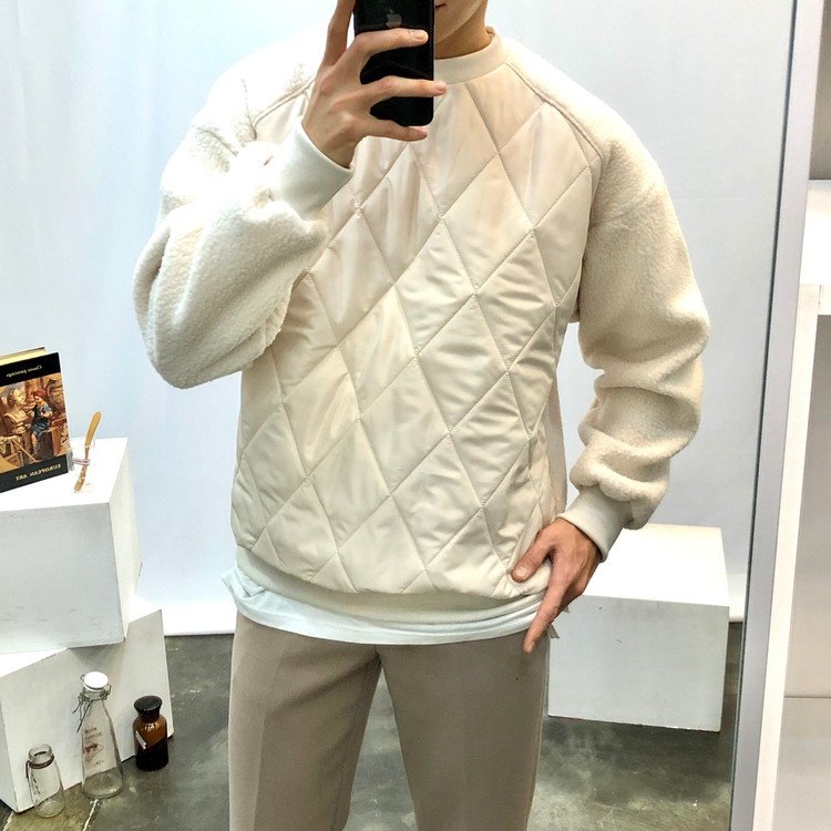 🔥 퀼팅 패딩 + 양털 후리스 하이브리드 맨투맨