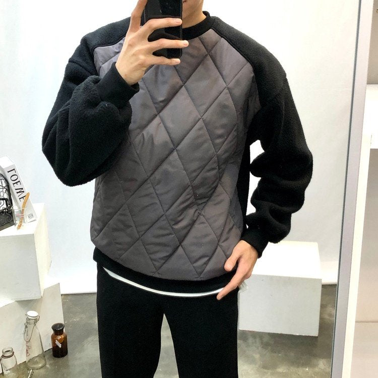 🔥 퀼팅 패딩 + 양털 후리스 하이브리드 맨투맨