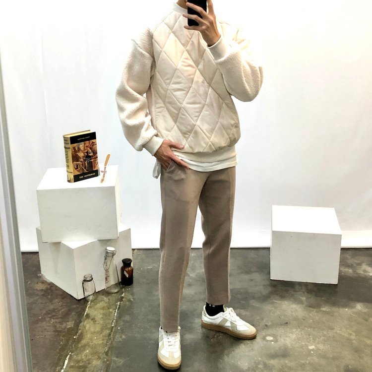 🔥 퀼팅 패딩 + 양털 후리스 하이브리드 맨투맨