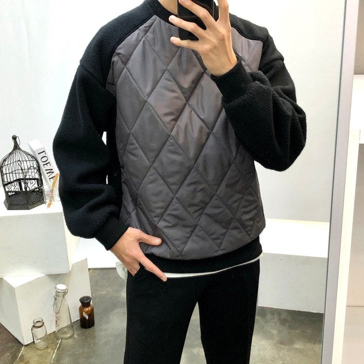 🔥 퀼팅 패딩 + 양털 후리스 하이브리드 맨투맨