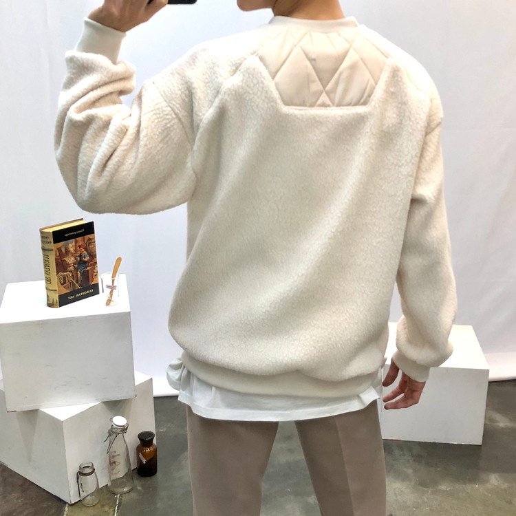 🔥 퀼팅 패딩 + 양털 후리스 하이브리드 맨투맨