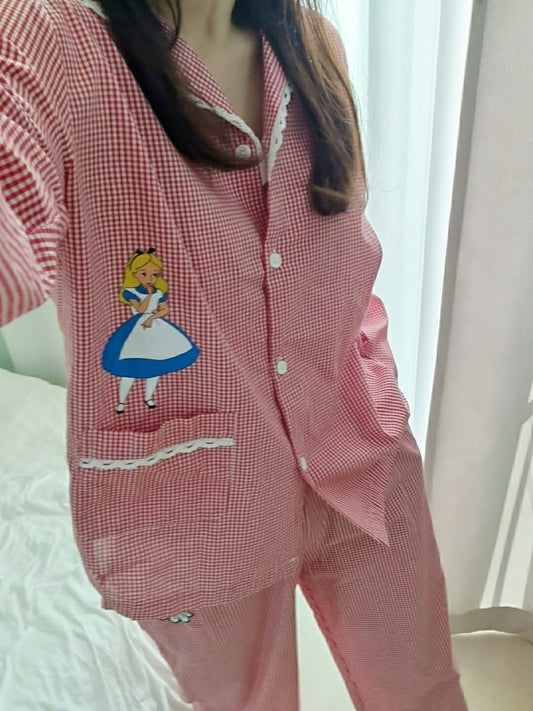 디즈니 앨리스 캐릭터잠옷 디즈니잠옷 파자마세트 파자마