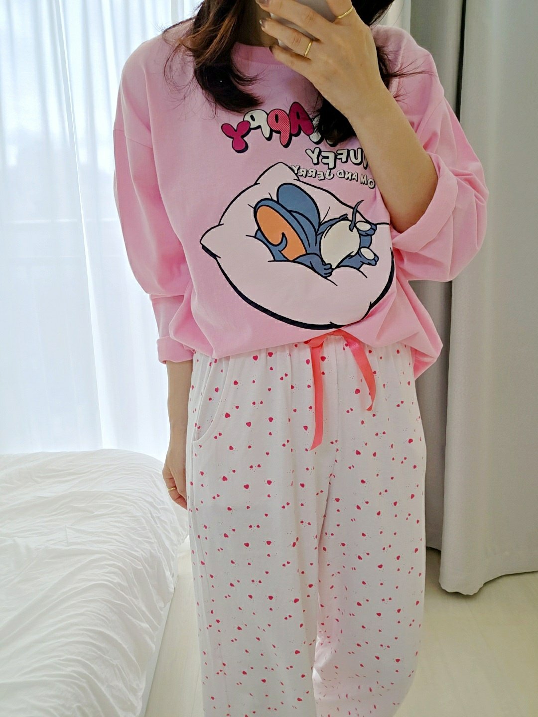 🩵 Disney Tom & Jerry “Be Happy” Pajama Set  디즈니 정품 톰앤제리 비해피 파자마 세트