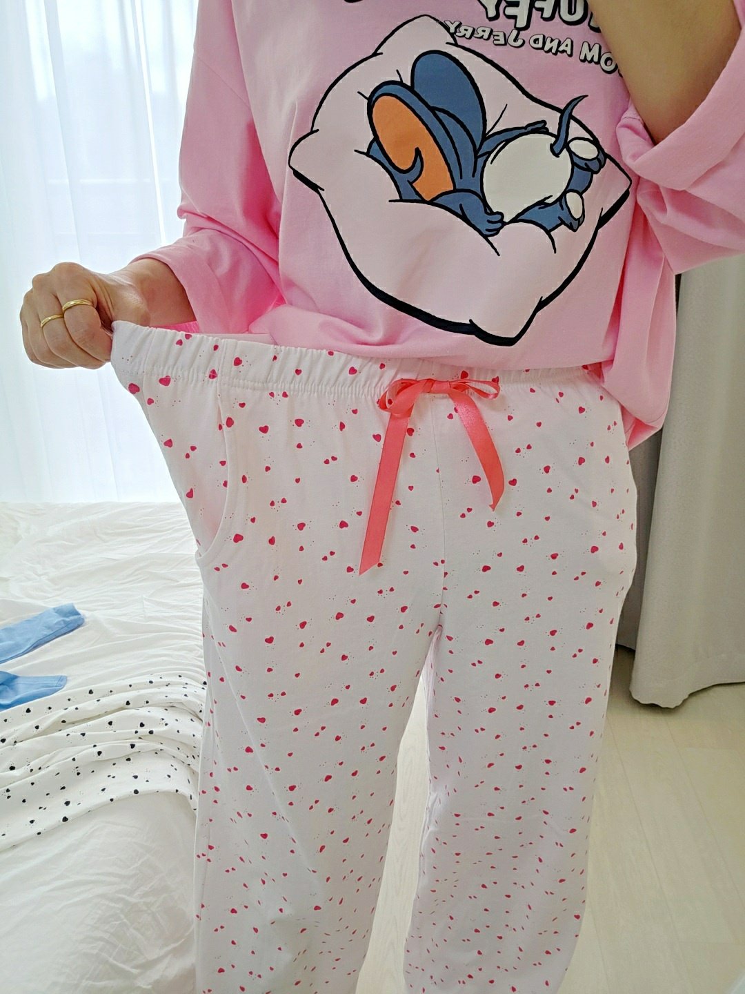 🩵 Disney Tom & Jerry “Be Happy” Pajama Set  디즈니 정품 톰앤제리 비해피 파자마 세트